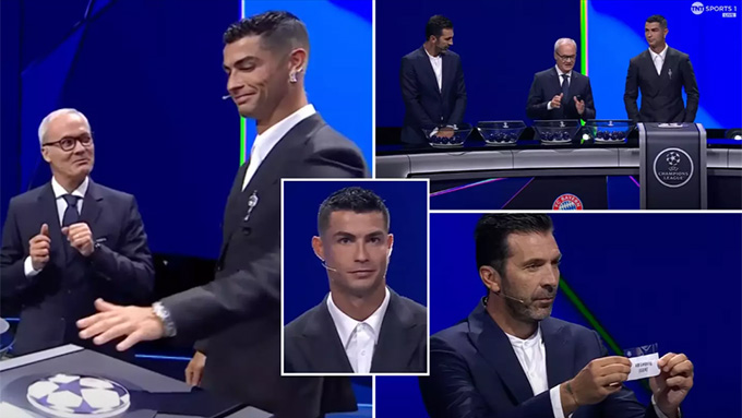 Buffon bốc thăm thủ công còn Ronaldo chia bảng cho đối thủ ở Champions League